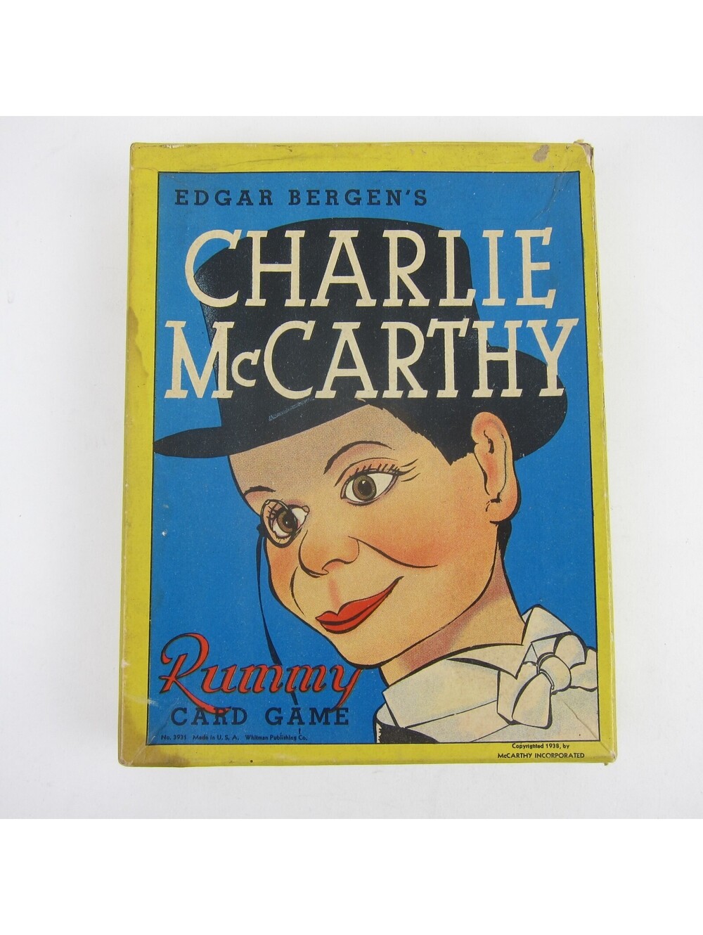 Charlie McCarthy Rummy Card Game Complete Box & Instructions Vintage 1938 RARE